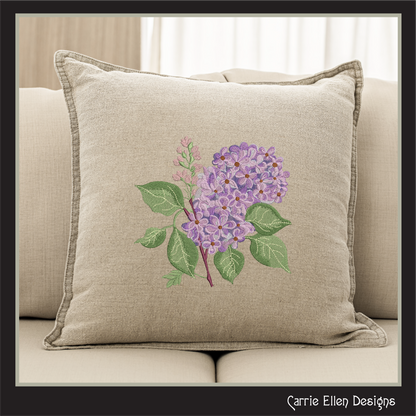 Bunch of Lilacs Machine Embroidery Design – Artistic Floral Pattern – Plants & Flowers – 3 Sizes (2015)