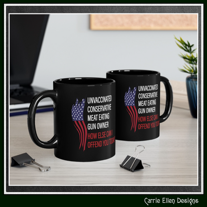 Bold Humor – How Can I Offend You Today Black Ceramic Mug | Snarky Adult Humor Coffee Cup (P6096) – 11oz & 15oz