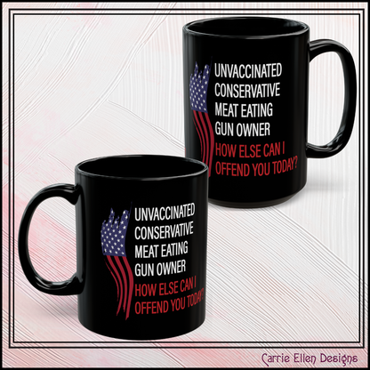 Bold Humor – How Can I Offend You Today Black Ceramic Mug | Snarky Adult Humor Coffee Cup (P6096) – 11oz & 15oz