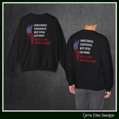Bold Humor – How Can I Offend You Today Crewneck Sweatshirt | Sarcastic Adult Humor Unisex Pullover