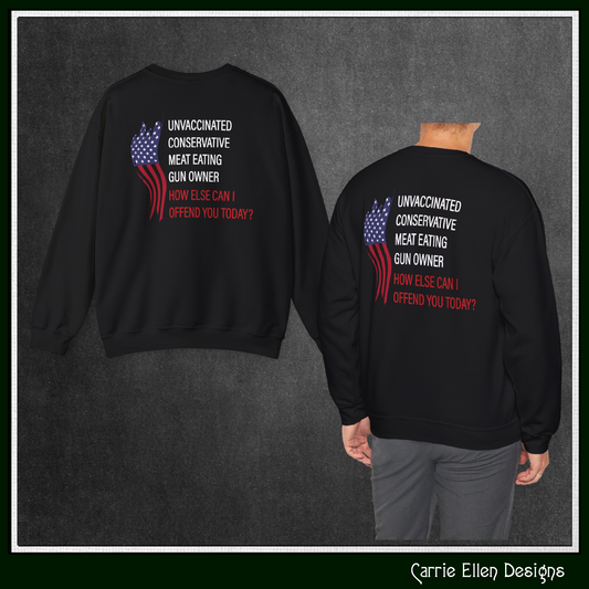 Bold Humor – How Can I Offend You Today Crewneck Sweatshirt | Sarcastic Adult Humor Unisex Pullover