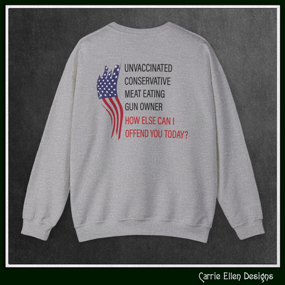 Bold Humor – How Can I Offend You Today Crewneck Sweatshirt | Sarcastic Adult Humor Unisex Pullover