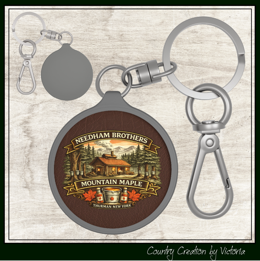 Needham Brothers Mountain Maple Round Keyring  (3891)