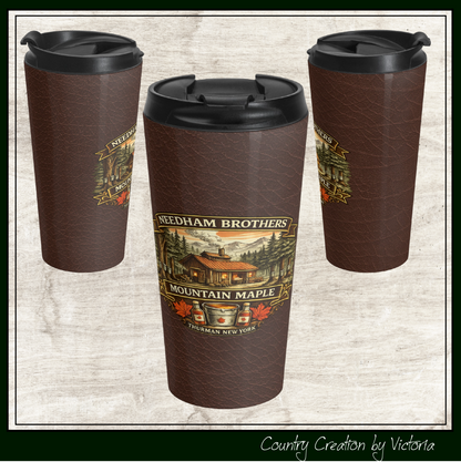 Needham Brothers Mountain Maple 15 oz Stainless Steel Travel Mug (3889)