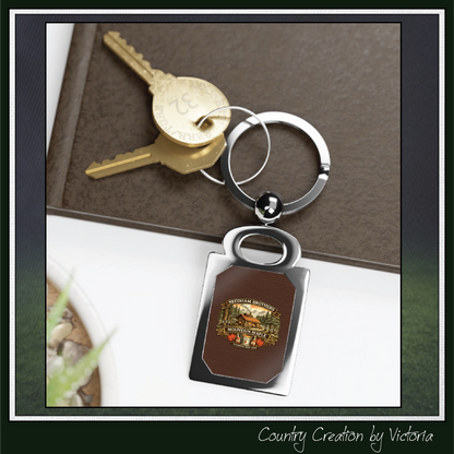 Needham Brothers Mountain Maple Rectangle Photo Keyring (3888)