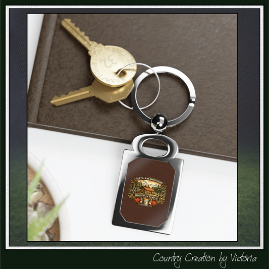 Needham Brothers Mountain Maple Rectangle Photo Keyring (3888)