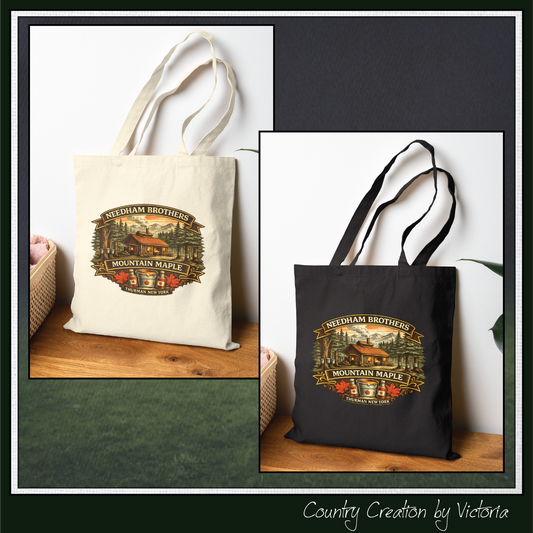 Needham Brothers Mountain Maple Tote Bag | Reusable Canvas Tote (3887)