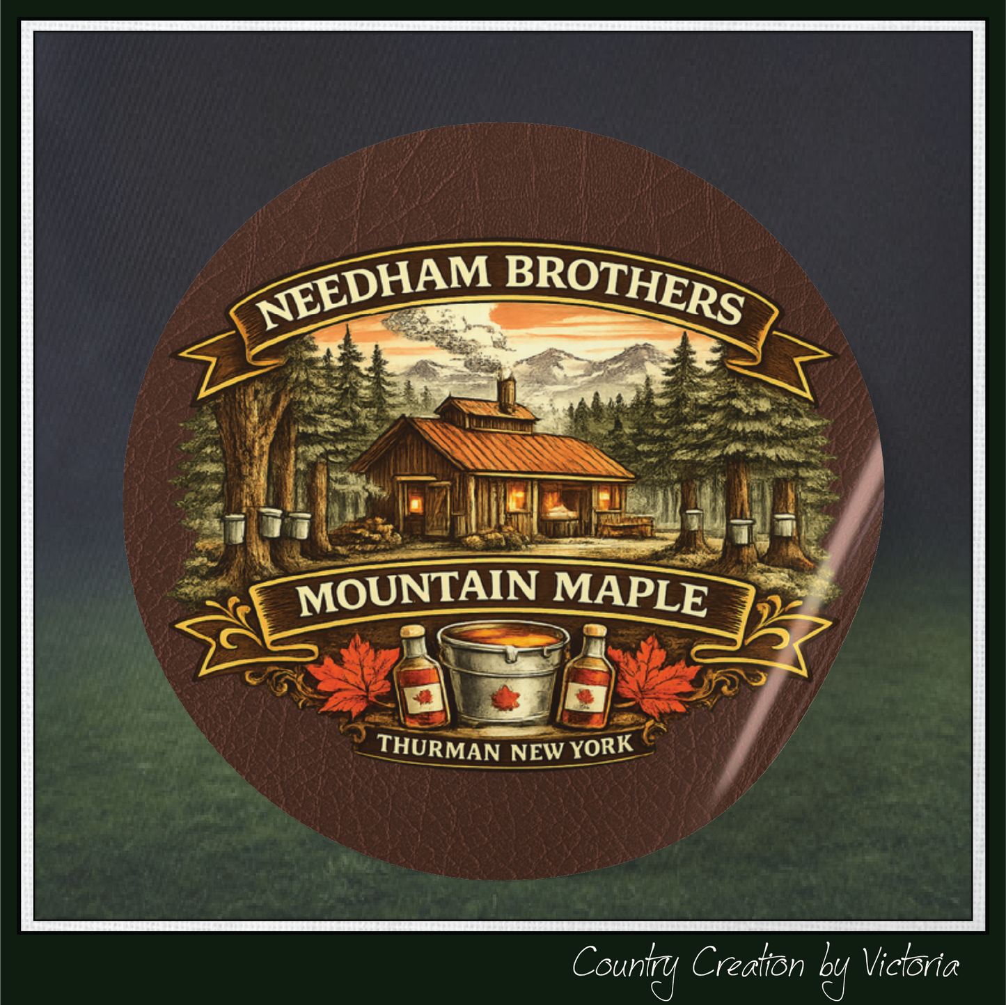 Needham Brothers Mountain Maple Cabin Round Sticker Rolls (3883)