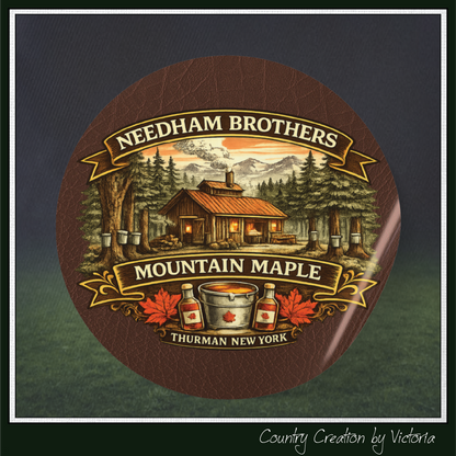Needham Brothers Mountain Maple Cabin Round Sticker Rolls (3883)