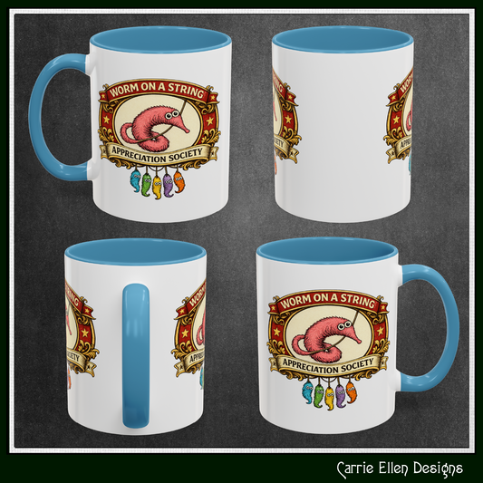Worm on a String Appreciation Society Mug | Accent Coffee Mug 11/15oz (3898)