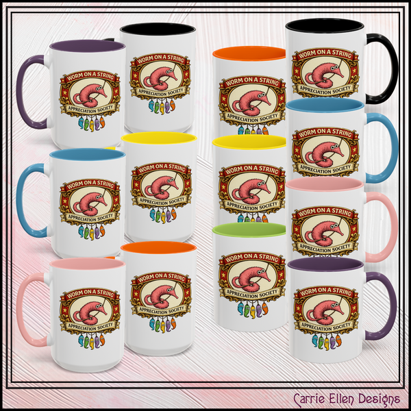 Worm on a String Appreciation Society Mug | Accent Coffee Mug 11/15oz (3898)