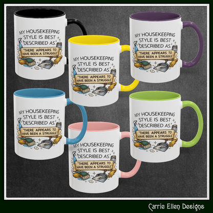 My Housekeeping Style Described Accent Coffee Mug, 11/15oz (3902)
