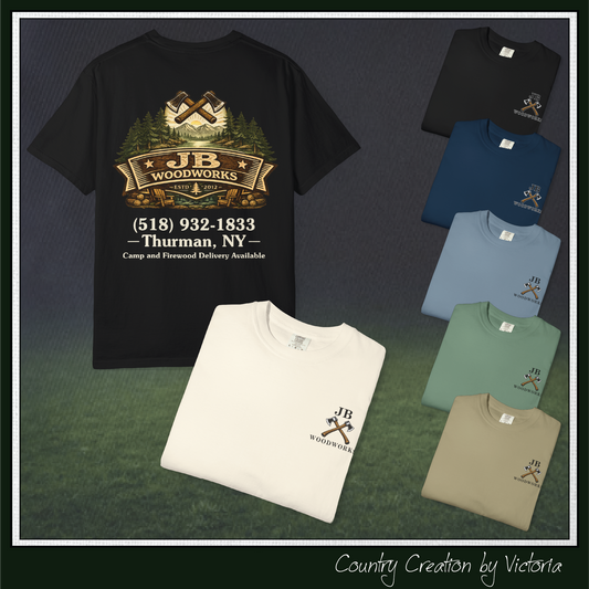 JB Woodworks Logo Pigment Dyed Comfort Colors T-shirt (3875)