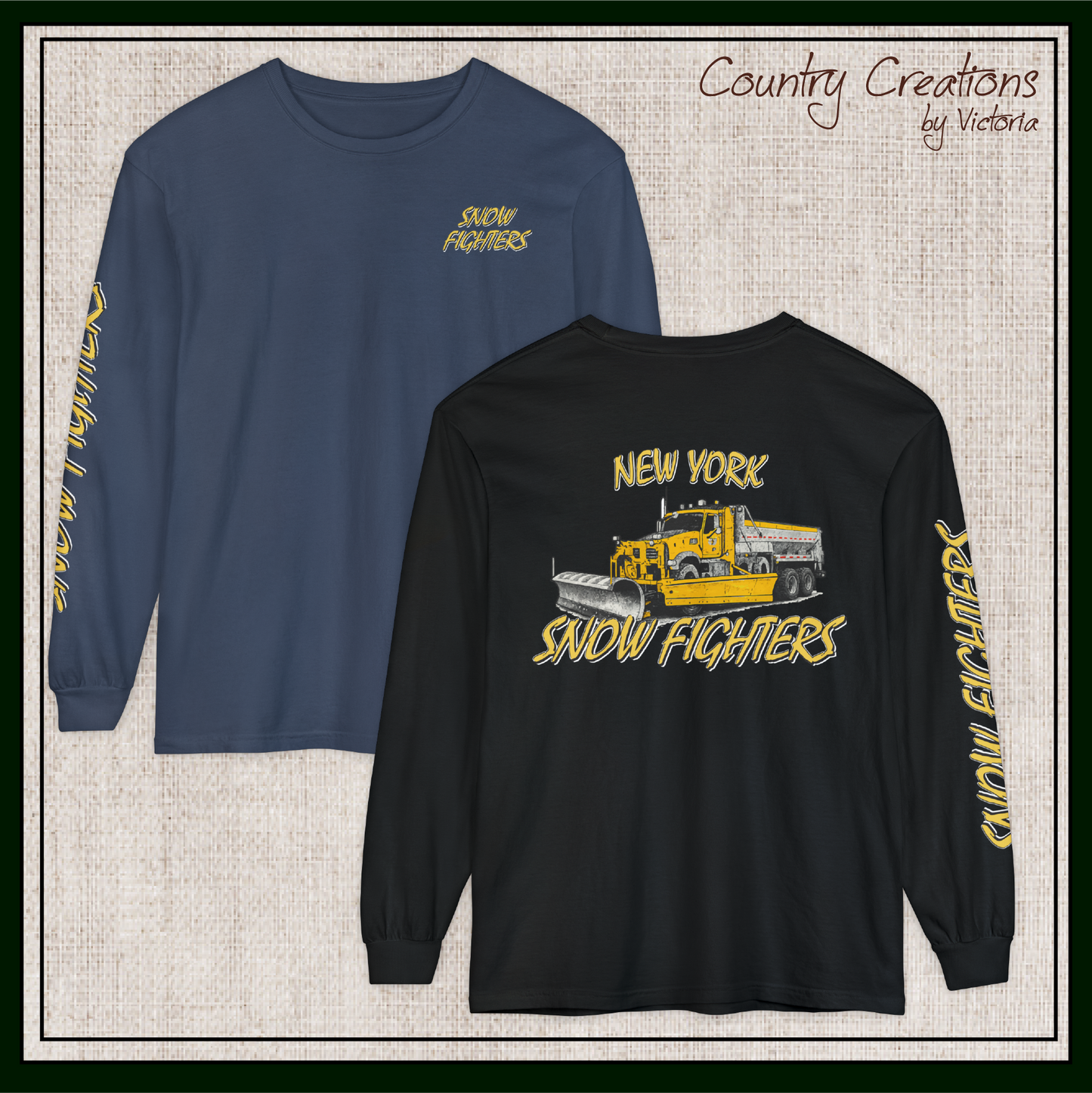 New York Snow Fighters Long Sleeve Comfort Colors® T-Shirt (3965)