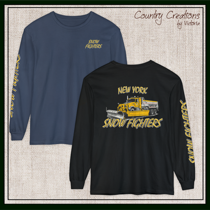 New York Snow Fighters Long Sleeve Comfort Colors® T-Shirt (3965)