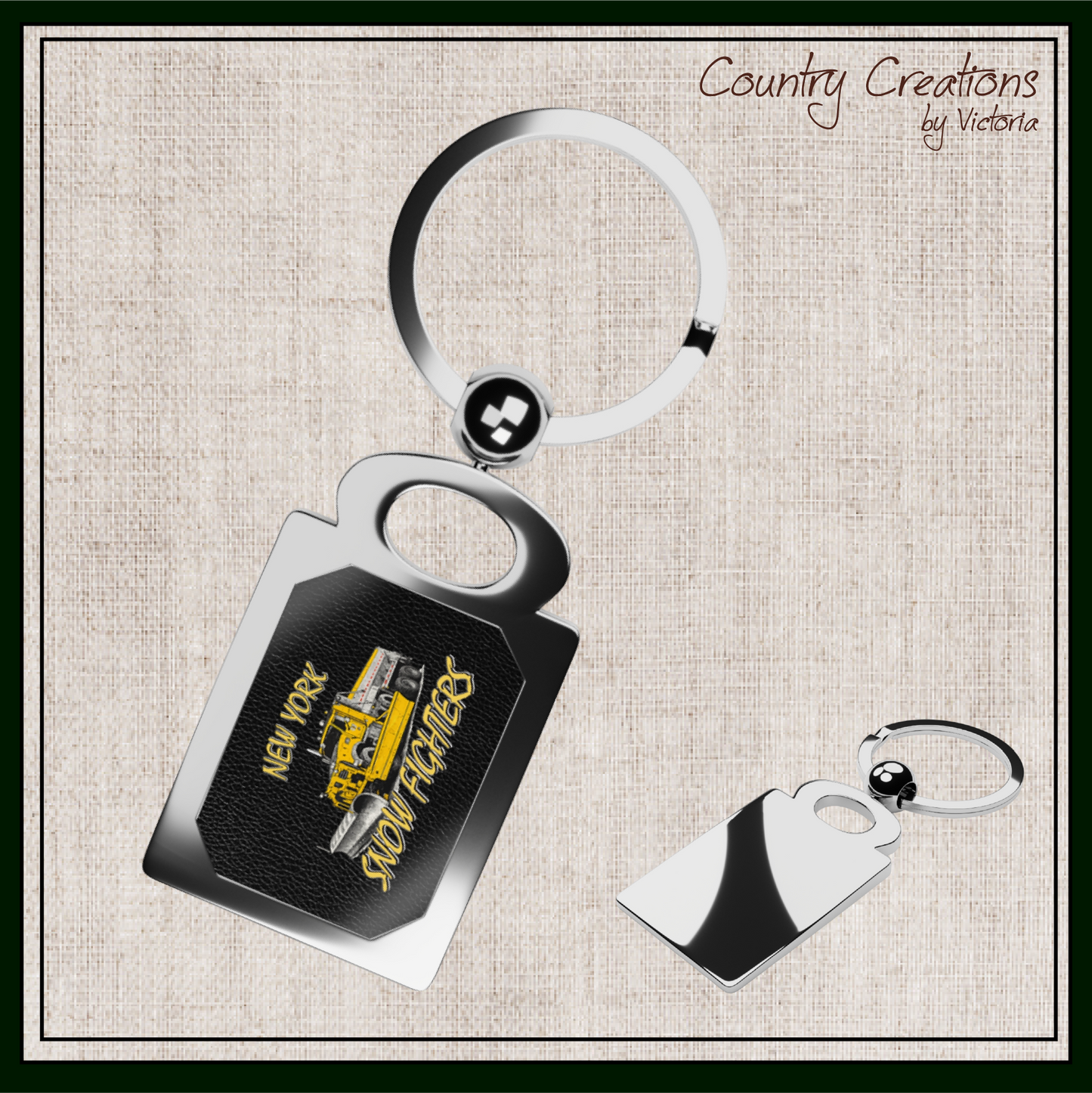 New York Snow Fighters Metal Photo Keychain (3961)