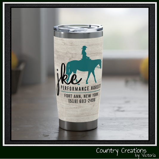 JKE Performance Horses 20oz Stainless Steel Tumbler (3970)