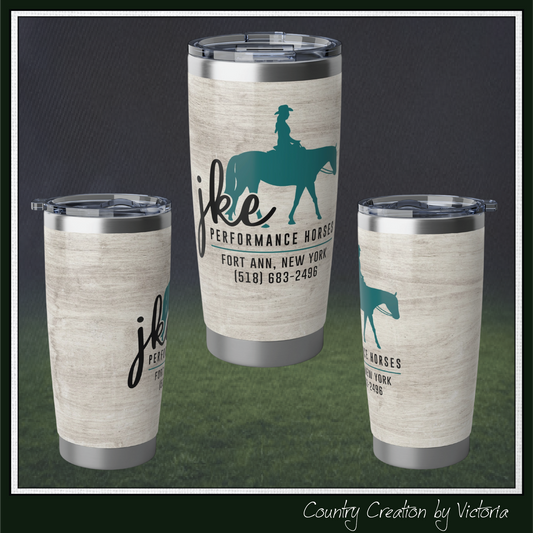 JKE Performance Horses 20oz Stainless Steel Tumbler (3970)