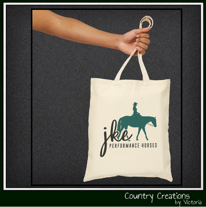 JKE Performance Horses Canvas Tote Bag (3971)
