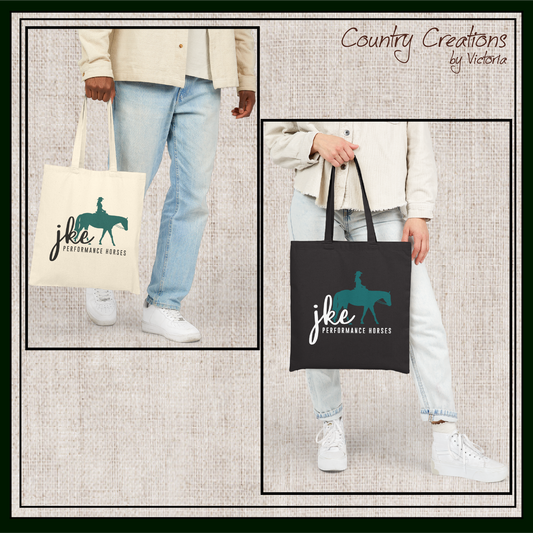 JKE Performance Horses Canvas Tote Bag (3971)