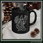 Grim Reaper with Angel & Demon Wings Black Ceramic Mug | 11oz & 15oz (4270)
