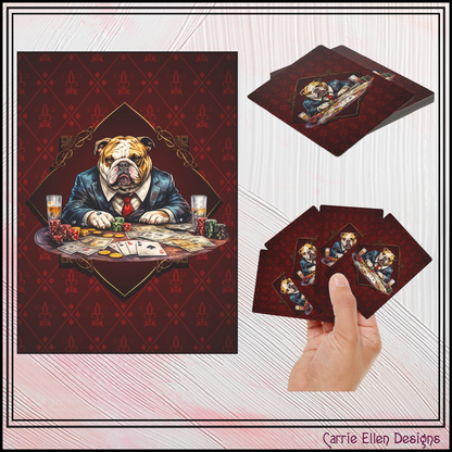 Bulldog Poker Playing Cards | Dog Casino Card Deck (4274)
