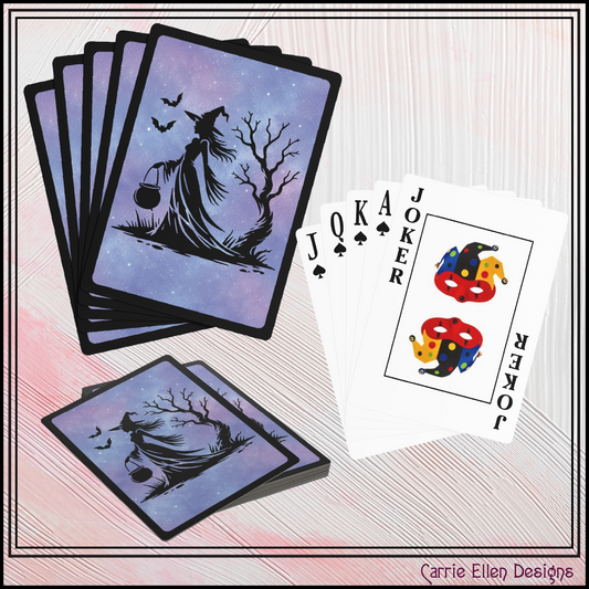 Witch with Cauldron Playing Cards | Mystical Halloween Poker Deck (4286)