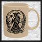 Enchanting Witch with Orb 11 oz Ceramic Mug, 8 Colors Halloween Witch Mug (4287)
