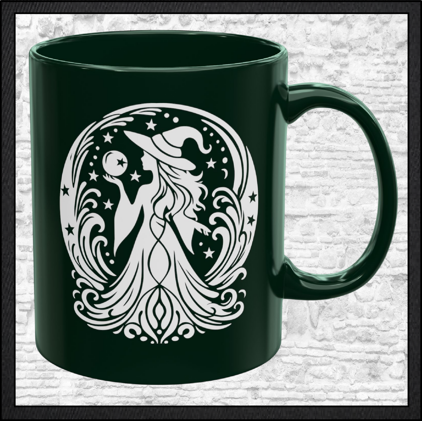 Enchanting Witch with Orb 11 oz Ceramic Mug, 8 Colors Halloween Witch Mug (4287)