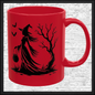 Enchanting Witch with Cauldron 11 oz Ceramic Mug, 8 Colors Halloween Witch Mug (4288)
