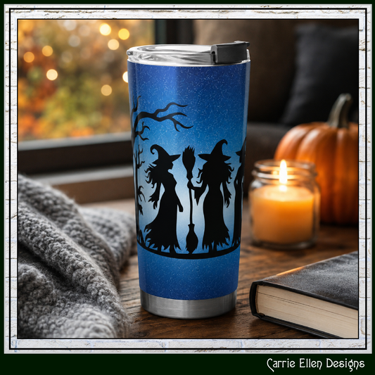Witch Trio 20 oz Stainless Steel Tumbler | Insulated Travel Mug (4289)
