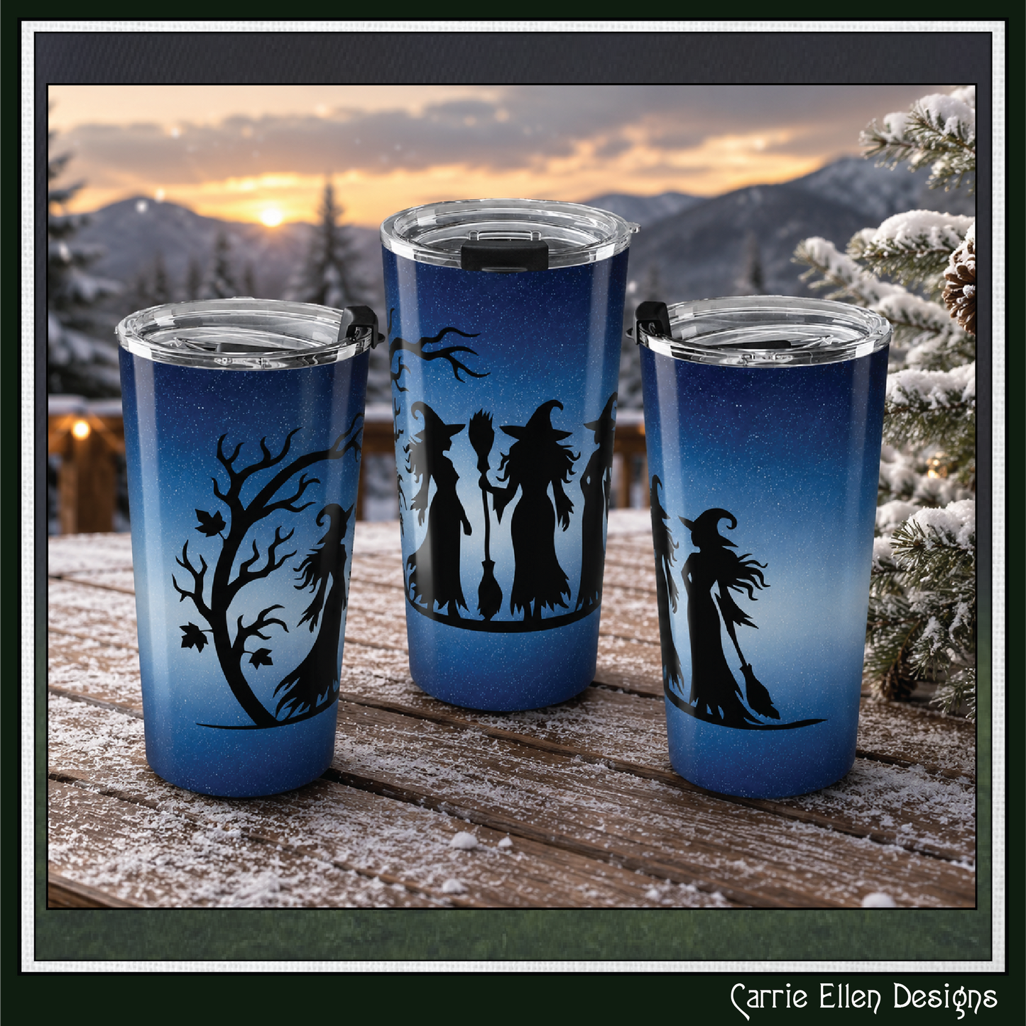 Witch Trio 20 oz Stainless Steel Tumbler | Insulated Travel Mug (4289)