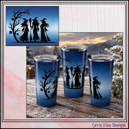 Witch Trio 20 oz Stainless Steel Tumbler | Insulated Travel Mug (4289)