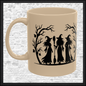 Witch Trio 11 oz Ceramic Coffee Mug | Halloween Witch Mug | 9 Color Choices (4290)
