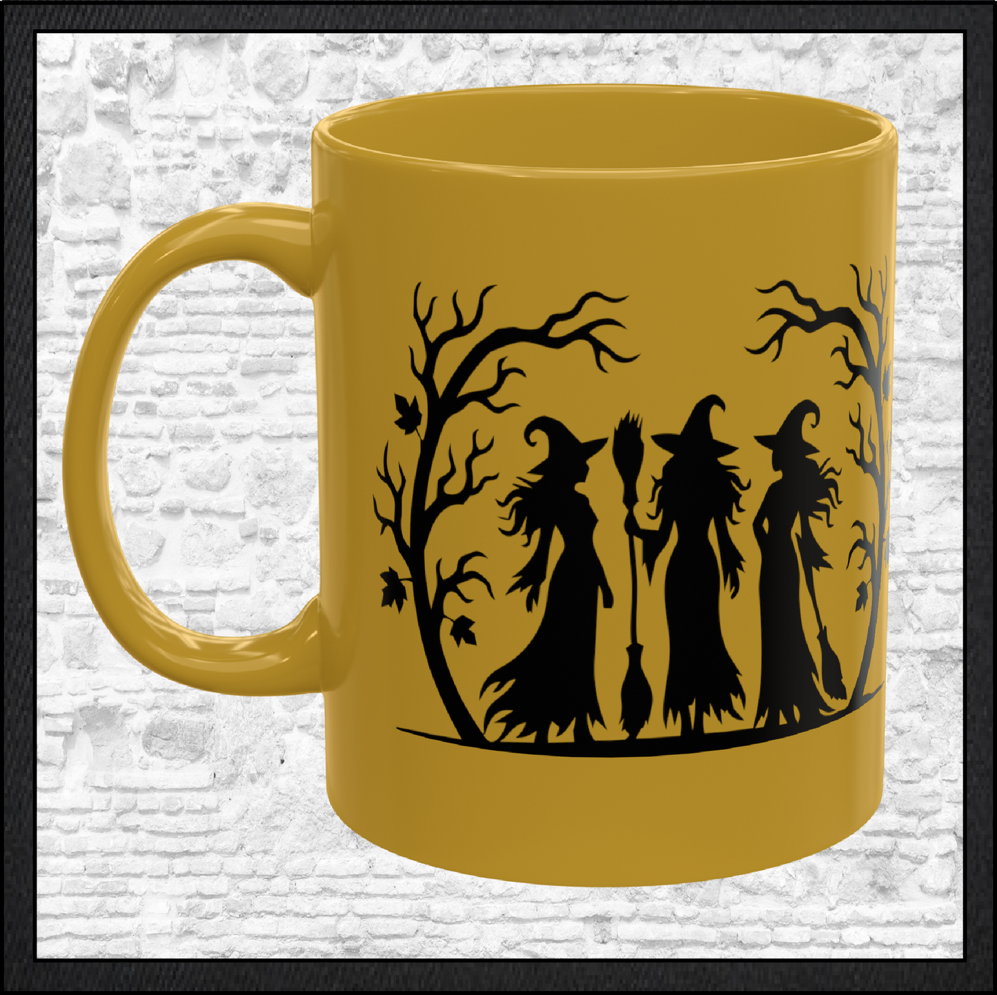 Witch Trio 11 oz Ceramic Coffee Mug | Halloween Witch Mug | 9 Color Choices (4290)