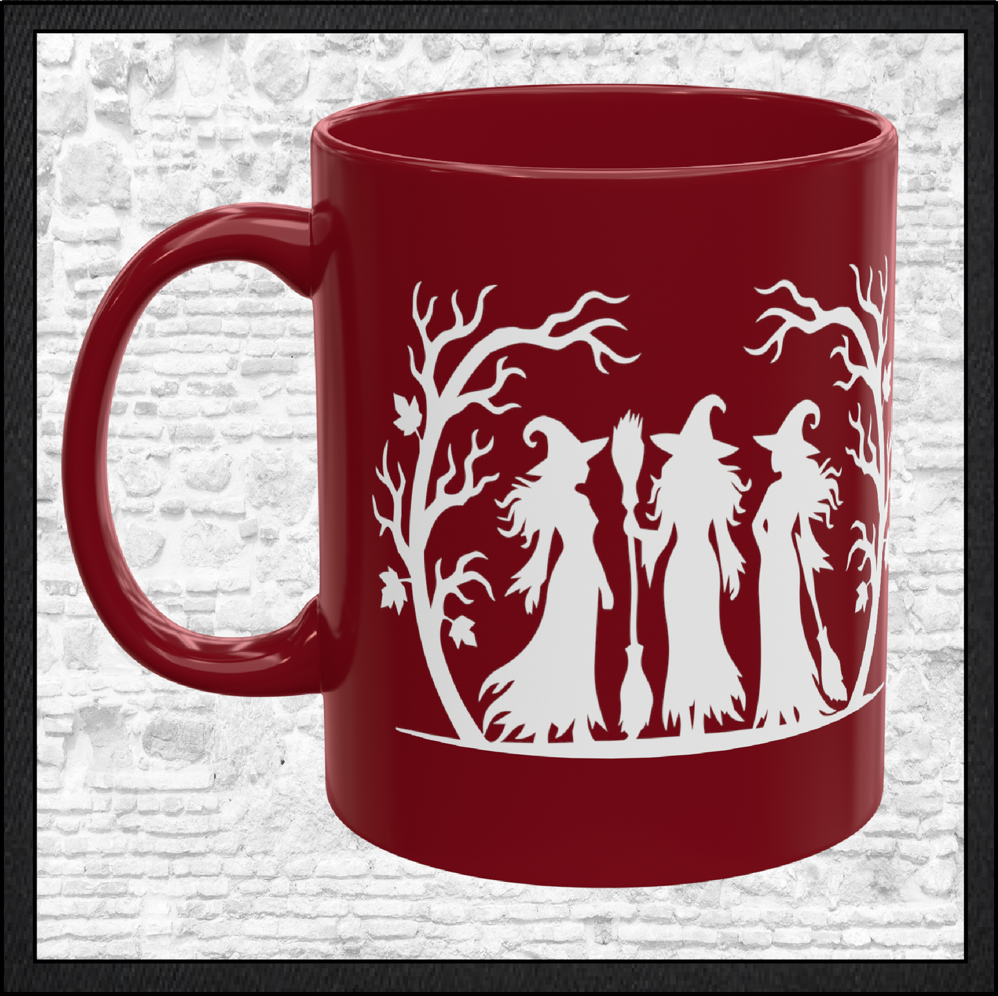 Witch Trio 11 oz Ceramic Coffee Mug | Halloween Witch Mug | 9 Color Choices (4290)