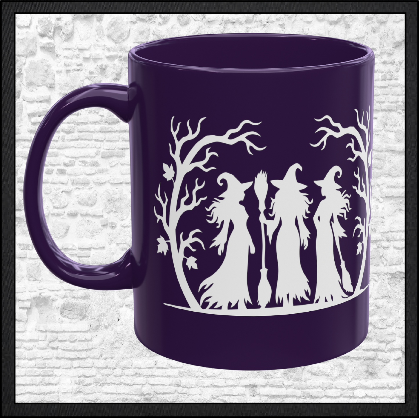 Witch Trio 11 oz Ceramic Coffee Mug | Halloween Witch Mug | 9 Color Choices (4290)