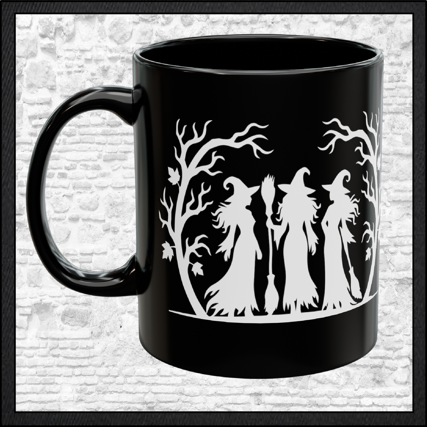 Witch Trio 11 oz Ceramic Coffee Mug | Halloween Witch Mug | 9 Color Choices (4290)