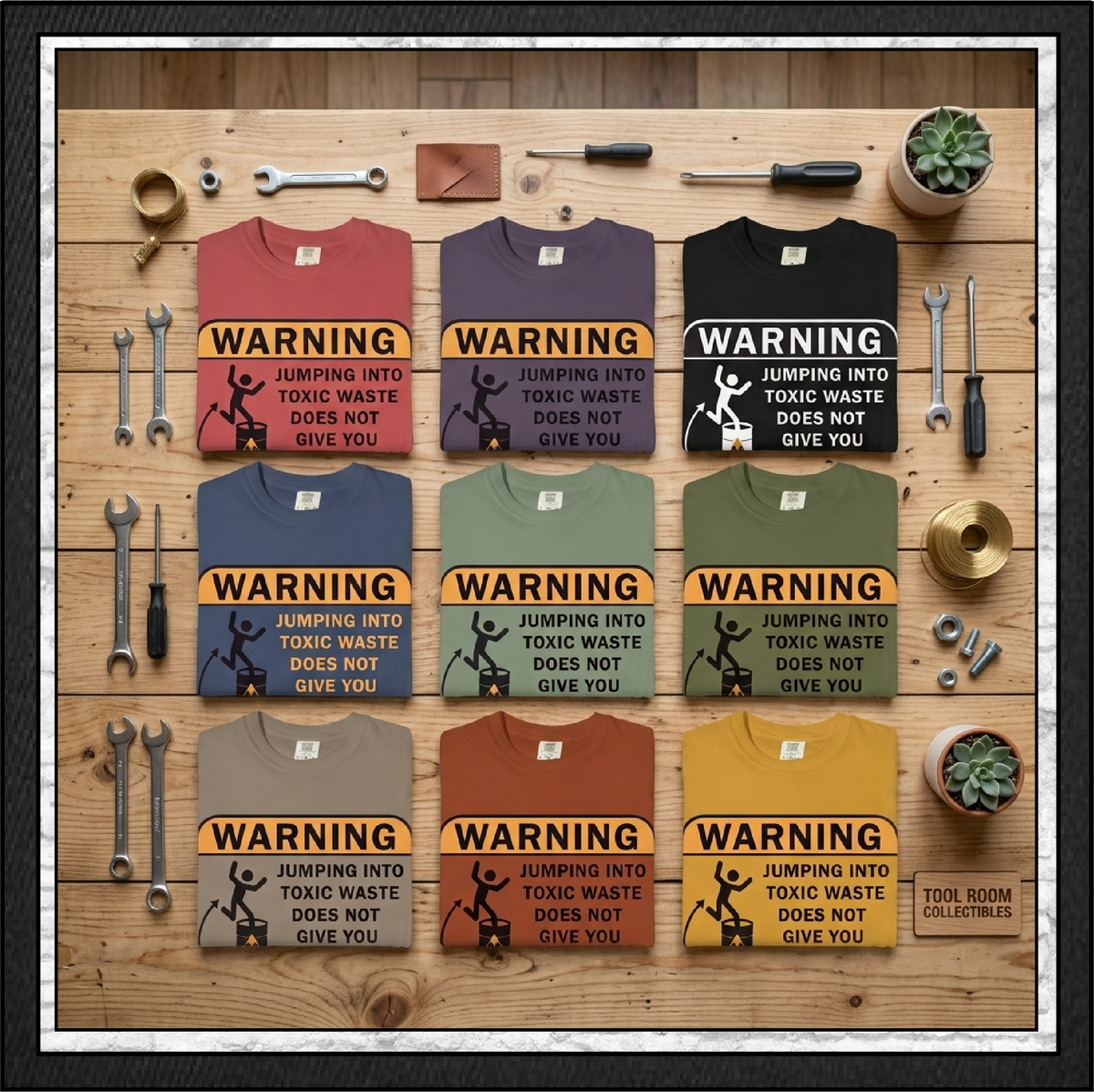 Funny Warning Jumping Into Toxic Waste Comfort Colors T-Shirt - Sarcastic Graphic Tee (4390)