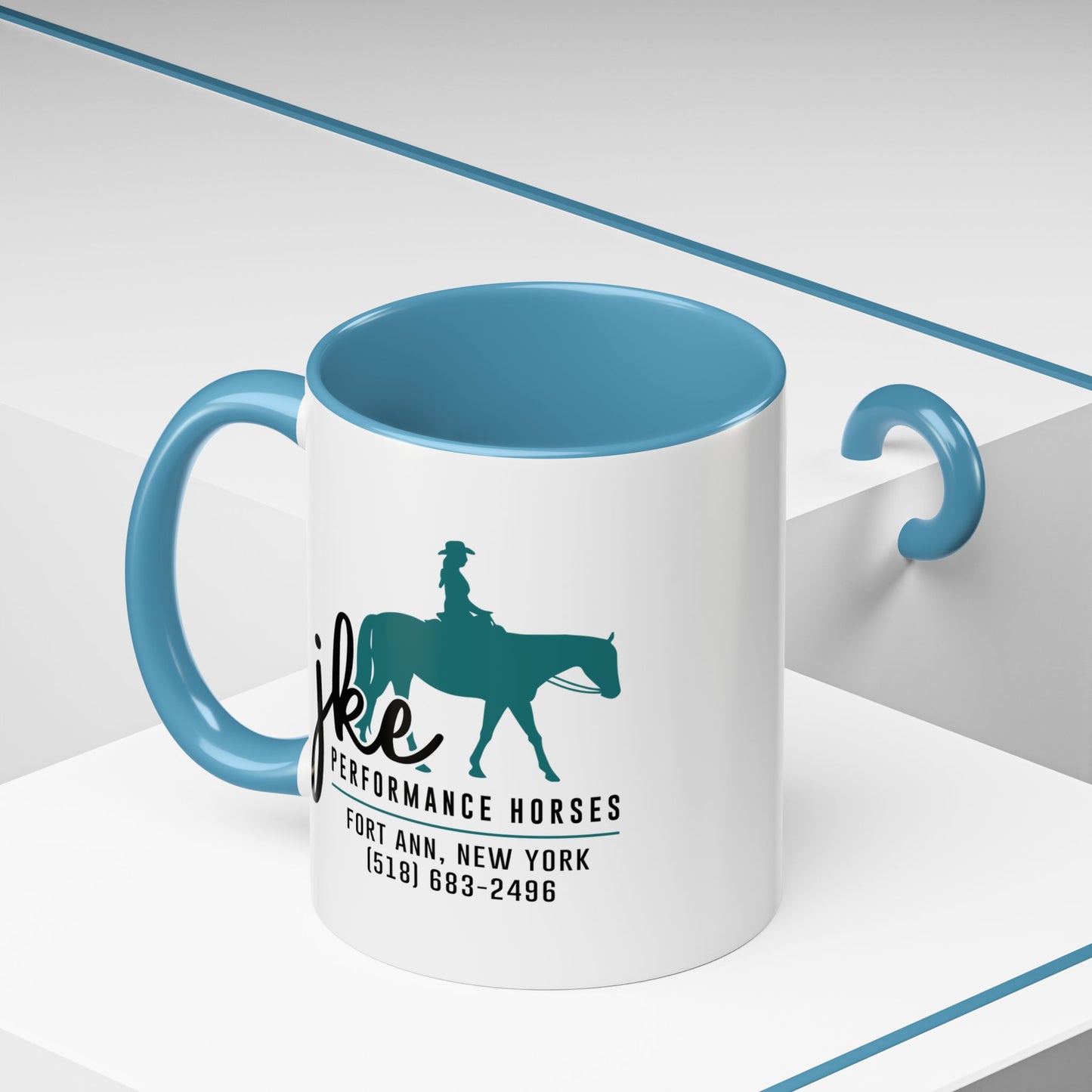JKE Performance Horses Ceramic Color Accent Coffee Mug (3969)
