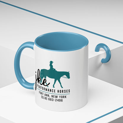 JKE Performance Horses Ceramic Color Accent Coffee Mug (3969)