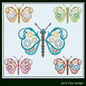 Butterfly Machine Embroidery Design, Clockwork Steampunk Butterfly, Garden Monarch Insect Embroidery Design, 6 Sizes (2095)