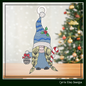 Gnome FSL Machine Embroidery Design – Christmas Lady Gnome Ornament with Candy Cane Pattern, 1 Size (2100)