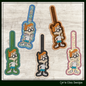 Mr. Peabody ITH Key Fob Machine Embroidery Design | Bullwinkle and Friends In-The-Hoop Key Tag (2105)
