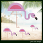 Flamingo Machine Embroidery Design – Quirky Pink Bird, Whimsical Flamingos, 4 Sizes (2125)