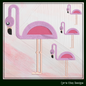 Flamingo Machine Embroidery Design – Quirky Pink Bird, Whimsical Flamingos, 4 Sizes (2128)