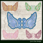 Angel Wing ITH Shoe Wing Embroidery Design – Butterfly Wing Charms for Shoes and Boots – 4x4 & 5x7 Hoop (2134)
