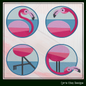 Flamingo Machine Embroidery Design Bundle – Artistic Pink Bird Patterns, 4 Flamingo Designs, 4 Sizes Each (2136)