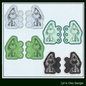 Grinch ITH Shoe Wing Embroidery Design – Christmas Shoe Charms for Shoes and Boots – 4x4 & 5x7 Hoop (2138)
