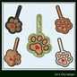 Dog Paw ITH Key Fob Machine Embroidery Design | Dog Lover In The Hoop Key Tag Project (2139)